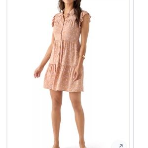 Lucky Brand  Floral Tiered Button Up Dress